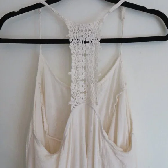 Mossimo | Size XL | White Cream Crochet Lace Boho Whimsy Sleeveless Mini Dress - Picture 8 of 9
